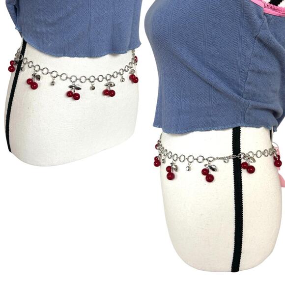 Y2K VTG. 5 PC. ABERCROMBIE,CARGO SKIRT, DRESS, TOPS CHERRY BELT SZ. 6 S/M - Picture 6 of 7